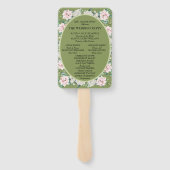 Elegantes Hochzeitsprogramm für Flora-Embrace Fächer (Rückseite)
