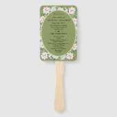 Elegantes Hochzeitsprogramm für Flora-Embrace Fächer (Vorderseite)