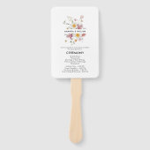 Elegantes Hochzeitsprogramm für Flora Fächer (Vorderseite)