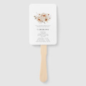 Elegantes Hochzeitsprogramm für Flora Fächer (Vorderseite)