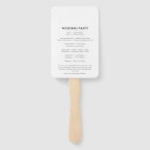 Elegantes Hochzeitsprogramm für Flora Fächer (Rückseite)