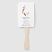 Elegantes Hochzeitsprogramm für Flora Fächer (Vorderseite)