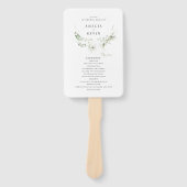 Elegantes Hochzeitsprogramm für Groß und Klein Fächer (Vorderseite)