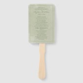 Elegantes Hochzeitsprogramm für grünes Wasser Fächer (Vorderseite)