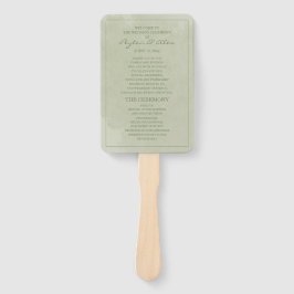 Elegantes Hochzeitsprogramm für grünes Wasser Fächer