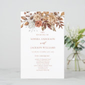 Elegantes Hochzeitsprogramm für Herbst (Stehend Vorderseite)