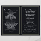 Elegantes Hochzeitsprogramm für Monlit Beach (Rückseite)