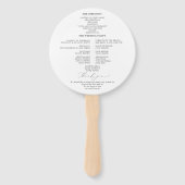 Elegantes Hochzeitsprogramm für Rosa Dusty Rose Fächer (Rückseite)