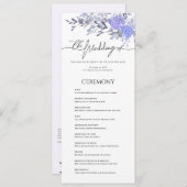 Elegantes Hochzeitsprogramm für Vintage Flora Programm (Vorne/Hinten)