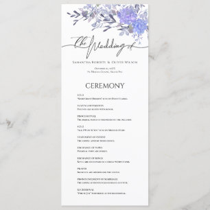 Elegantes Hochzeitsprogramm für Vintage Flora Programm