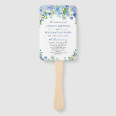Elegantes Hochzeitsprogramm für Wasserfarben Blue Fächer (Vorderseite)