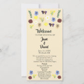 Elegantes Hochzeitsprogramm für Wildblume Boho Egg (Vorderseite)