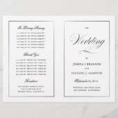 Elegantes Hochzeitsprogramm Große Hochzeitsfeier (Vorderseite)