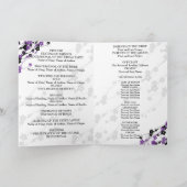 Elegantes Hochzeitsprogramm Japanische Blume Lila Programm (Innenseite)