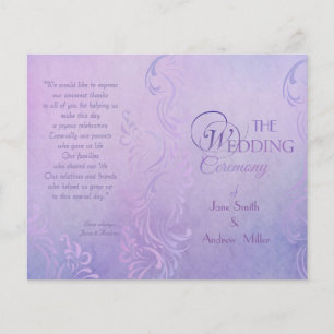 Elegantes Hochzeitsprogramm - Lila