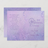 Elegantes Hochzeitsprogramm - Lila (Vorne/Hinten)