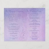 Elegantes Hochzeitsprogramm - Lila (Rückseite)