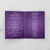 Elegantes Hochzeitsprogramm Lila Herz Programm (Innenseite)