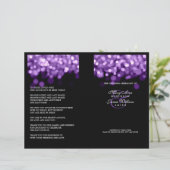 Elegantes Hochzeitsprogramm Lila Lights (Stehend Vorderseite)
