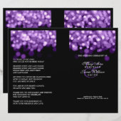 Elegantes Hochzeitsprogramm Lila Lights (Vorne/Hinten)