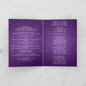 Elegantes Hochzeitsprogramm Lila Programm (Innenseite)