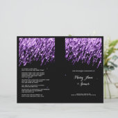 Elegantes Hochzeitsprogramm - Lila Stars (Stehend Vorderseite)