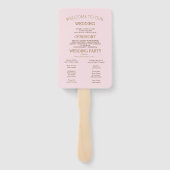 Elegantes Hochzeitsprogramm mit Foto Fächer (Rückseite)