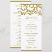 Elegantes Hochzeitsprogramm mit großem Schwung | G Programm (Vorne/Hinten)