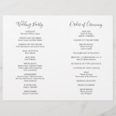 Elegantes Hochzeitsprogramm mit Salbei-Grün-Eukaly (Rückseite)
