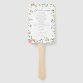 Elegantes Hochzeitsprogramm mit Wildblumen Fächer (Rückseite)