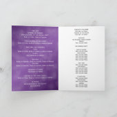 Elegantes Hochzeitsprogramm Moderne Herzen Lila Programm (Innenseite)