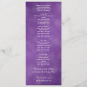 Elegantes Hochzeitsprogramm Moderne Herzen Lila Programm (Rückseite)
