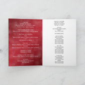 Elegantes Hochzeitsprogramm Moderne Herzen Rot Programm (Innenseite)