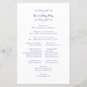 Elegantes Hochzeitsprogramm Moderne Zeremonie Peri (Rückseite)