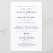 Elegantes Hochzeitsprogramm Moderne Zeremonie Peri (Vorderseite)
