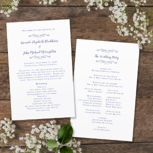 Elegantes Hochzeitsprogramm Moderne Zeremonie Peri
