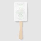 Elegantes Hochzeitsprogramm Moderne Zeremonie Prog Fächer (Vorderseite)