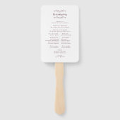 Elegantes Hochzeitsprogramm Moderne Zeremonie Prog Fächer (Rückseite)