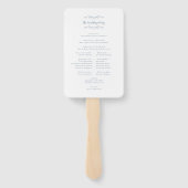 Elegantes Hochzeitsprogramm Moderne Zeremonie Prog Fächer (Rückseite)