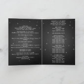 Elegantes Hochzeitsprogramm Nachtleben Schwarz Programm (Innenseite)