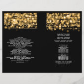 Elegantes Hochzeitsprogramm Party Glitzern Gold (Rückseite)