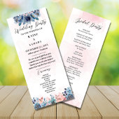 Elegantes Hochzeitsprogramm Party Menükarte