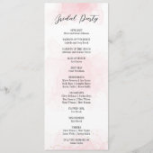 Elegantes Hochzeitsprogramm Party Programm (Rückseite)