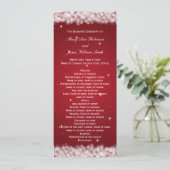 Elegantes Hochzeitsprogramm Party Sparkle Rot Programm (Stehend Vorderseite)