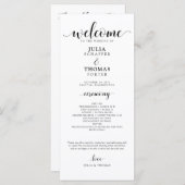 Elegantes Hochzeitsprogramm Programm (Vorne/Hinten)