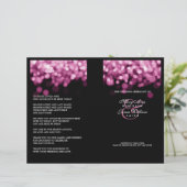 Elegantes Hochzeitsprogramm - Rosa Lichter (Stehend Vorderseite)