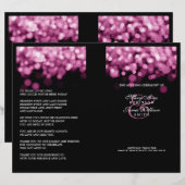 Elegantes Hochzeitsprogramm - Rosa Lichter (Vorne/Hinten)