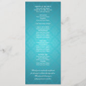 Elegantes Hochzeitsprogramm Royal Crown Blau Programm (Rückseite)