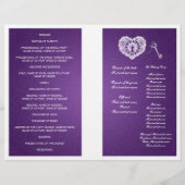 Elegantes Hochzeitsprogramm Schlüssel für mein Her (Rückseite)