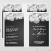 Elegantes Hochzeitsprogramm Schwarz (Vorne/Hinten)